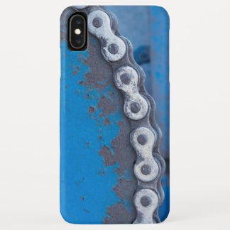 Blue Industrial Farm Gear with Rust Patina iPhone XS Max Case
