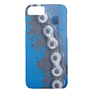 Blue Industrial Farm Gear with Rust Patina iPhone 8/7 Case