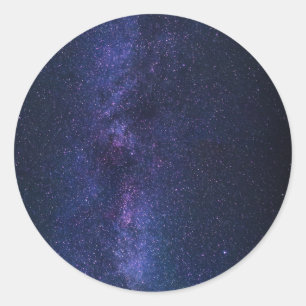 Blue Infinite Galaxy Classic Round Sticker