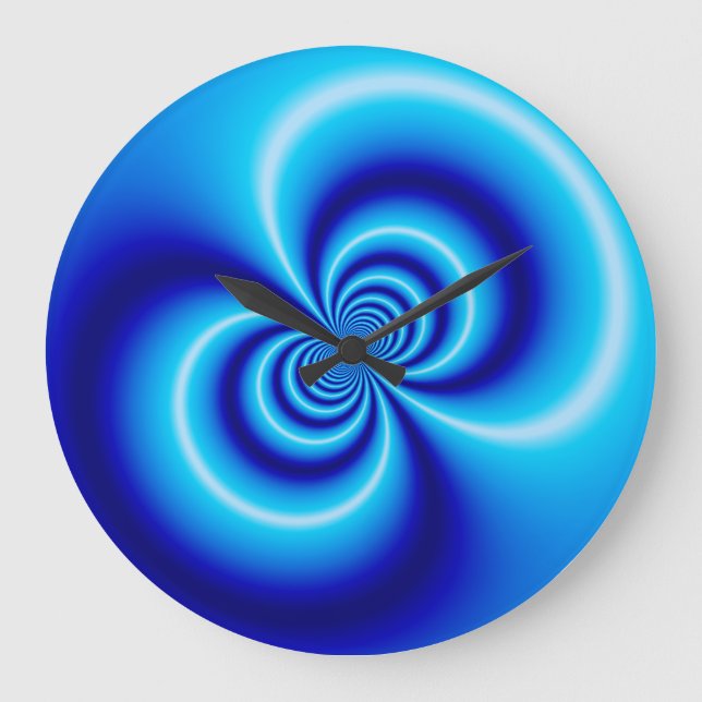 blue infinity large clock (Front)