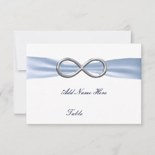Blue Infinity Wedding Table Place Card