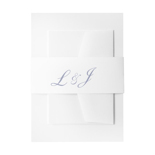 Blue initial belly band  (Front Example)