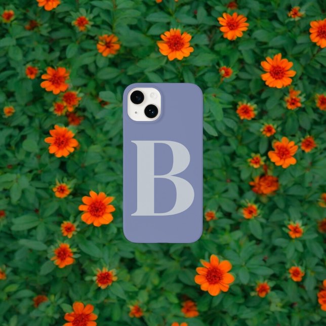 Blue Initial Name Personalized Monogram Design Iphone Case (Creator Uploaded)