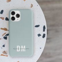 Blue & Initial Script Calligraphy Name Monogram