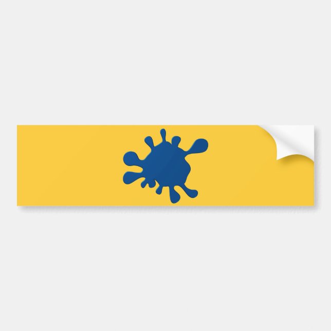 Blue ink blot bumper sticker (Front)