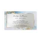 blue ink marble business card