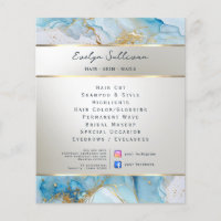 blue ink marble flyer