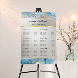 blue ink marble price list foam board