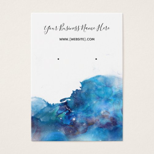 Blue Ink Ombre Earring Display Card