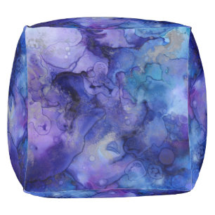 Blue ink shades pouf
