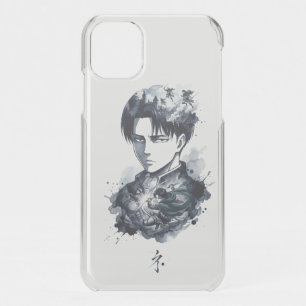 Blue Ink Soldier Portrait iPhone Case
