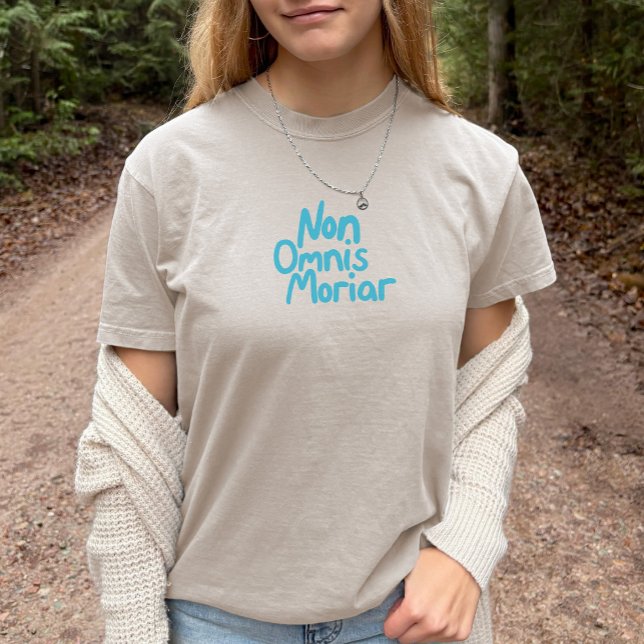 Blue inked Hand-lettered Ancient Latin Quote T-Shirt (Creator Uploaded)