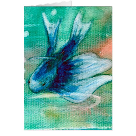 Blue Inky Betta Fish Cards (Front)
