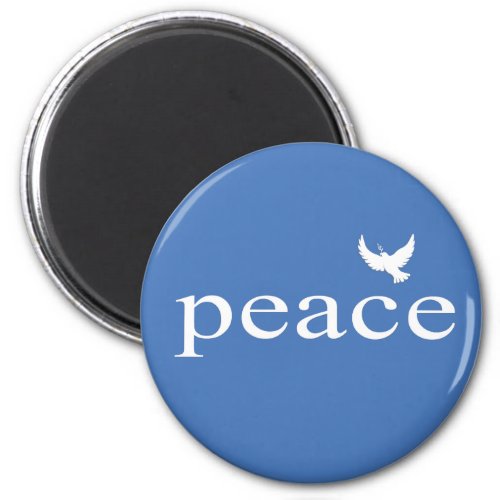 Blue Inspirational Peace Quote Magnet