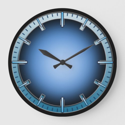 Blue Interlock Inner Glow Numberless Wall Clock
