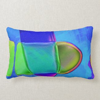 Blue Intersection Lumbar Pillow