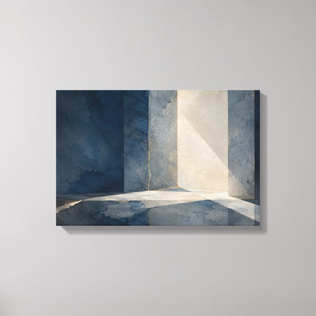 Blue Interval — Aurema (Landscape) Canvas Print (Front)