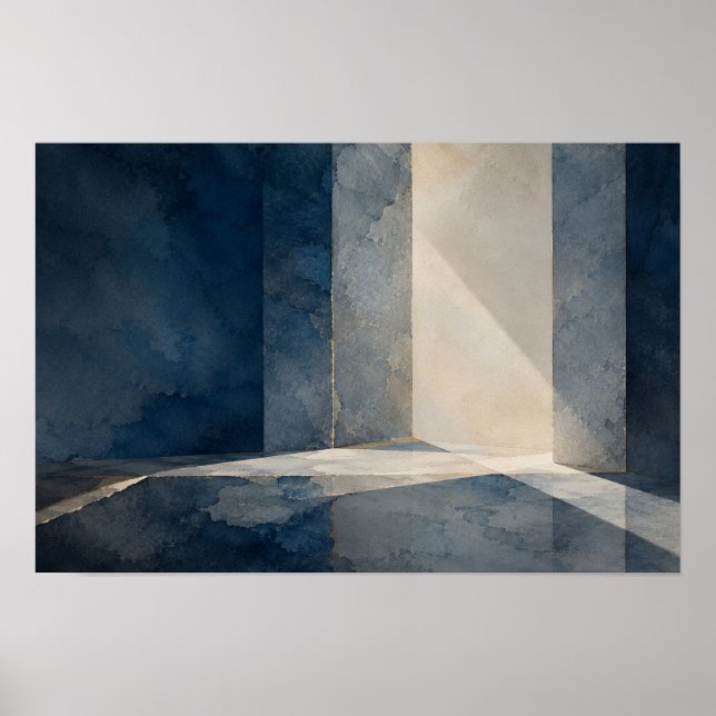 Blue Interval — Aurema (Landscape) Poster (Front)