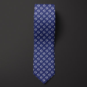 Blue Inverted Soccer Futbol Neck Tie