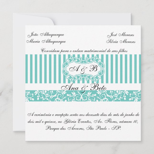 Blue Invitation Tiffany (Front)