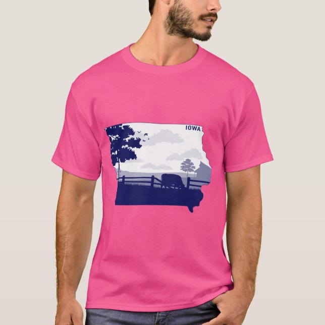 Blue Iowa T-Shirt (Front)