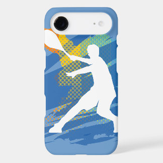 Blue iphone case gift with tennis player for men