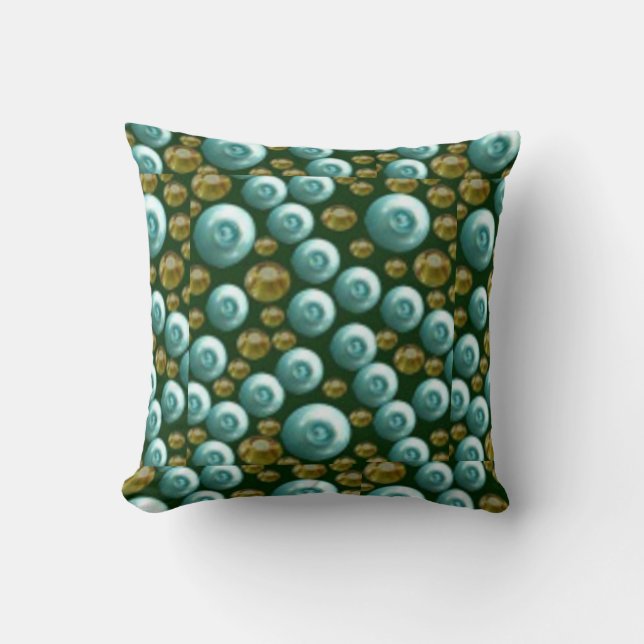 Blue Irah Throw Design Pillow (Front)