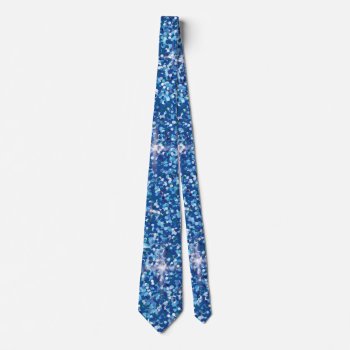 Blue Iridescent Glitter Tie by LifeOfRileyDesign at Zazzle