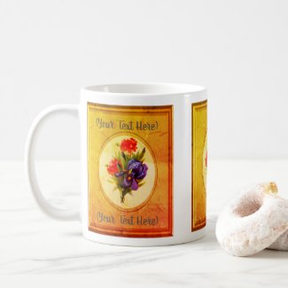 Blue Iris Bouquet Vintage Art Personalized 