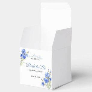 Blue Iris Bride to Be Something Blue Bridal Shower Favor Boxes
