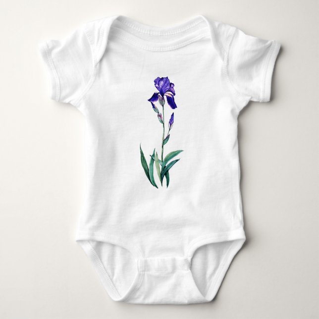 Blue Iris by PMACarlson Baby Bodysuit (Front)
