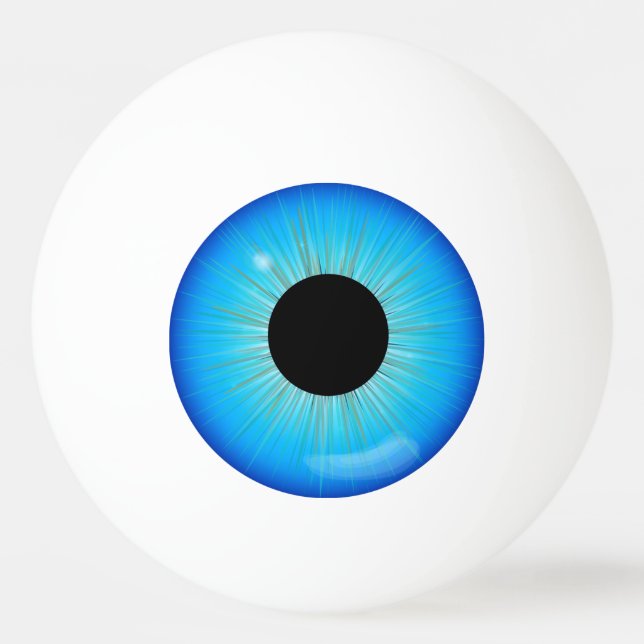 Blue Iris Eyeball Ping-Pong Ball (Front)