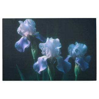 Blue Iris Floral Wall Art Poster