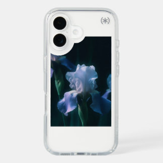 Blue Iris Floral Wall Art Poster iPhone 16 Case