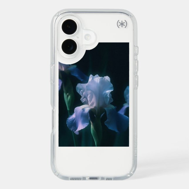Blue Iris Floral Wall Art Poster Speck iPhone Case (Front)