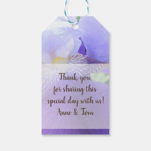 Blue Iris flower Custom Gift Tags