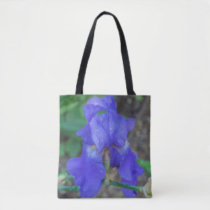 Blue iris flower Tote Bag