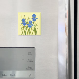 Blue Iris Flowers Magnet