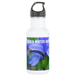Blue Iris flowers Stainless Steel Water Bottle