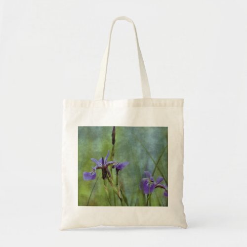 Blue Iris Impressionist Floral Gift Series Tote Bag