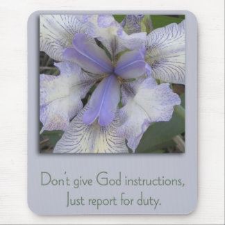 Blue Iris Inspirational Mousepad