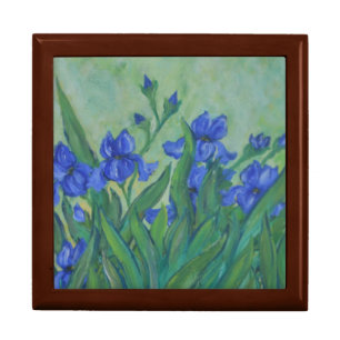 Blue Iris Jewelry Box