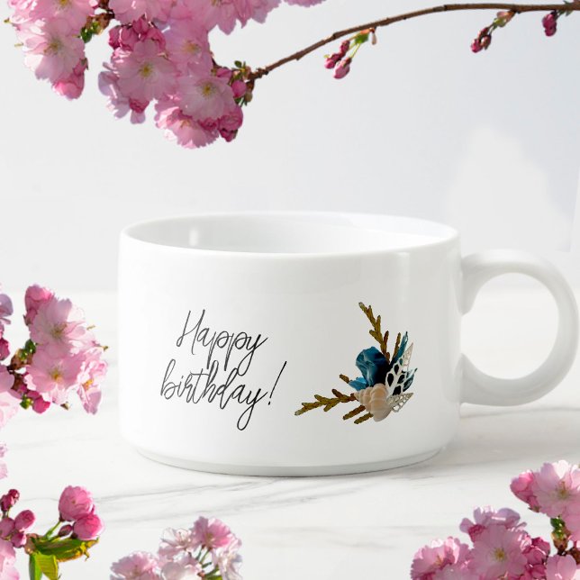 Blue iris seashell floral sea coastal dinnerware bowl (Creator Uploaded)