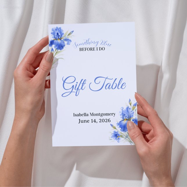Blue Iris Something Blue Bridal Shower Gift Table (Blue Iris Something Blue Bridal Shower Gift Table
)
