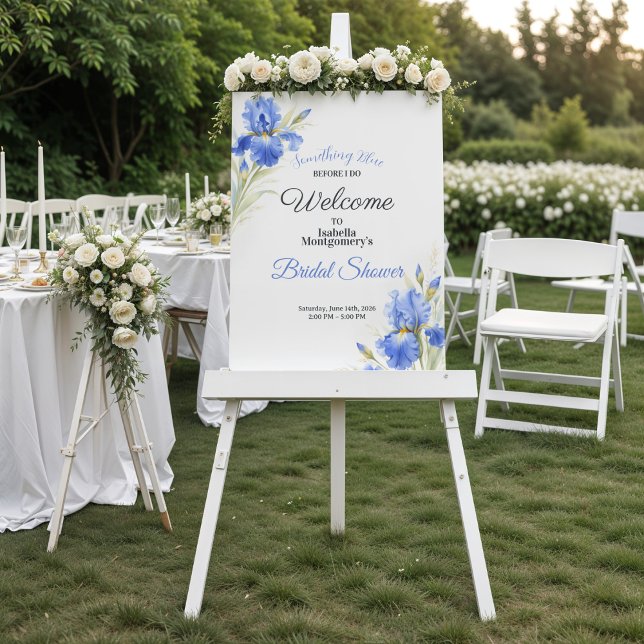 Blue Iris Something Blue Bridal Shower Welcome Foam Board (Blue Iris Something Blue Bridal Shower Welcome Foam Board
)