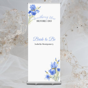 Blue Iris Something Blue Bride to Be Bridal Shower Retractable Banner
