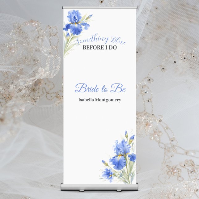Blue Iris Something Blue Bride to Be Bridal Shower Retractable Banner (Blue Iris Something Blue Bride to Be Bridal Shower Retractable Banner
)