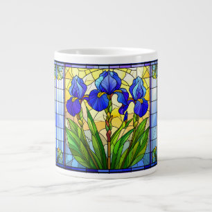 Blue Iris Stained Glass Specialty Mug