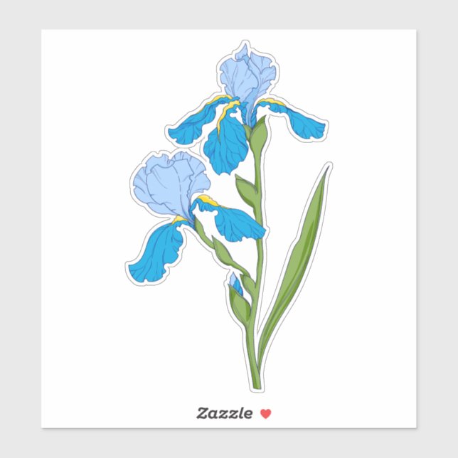 blue iris sticker (Sheet)