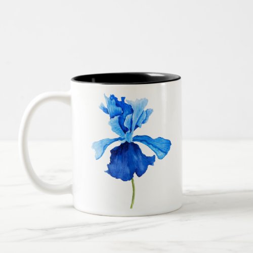 blue iris Two_Tone coffee mug